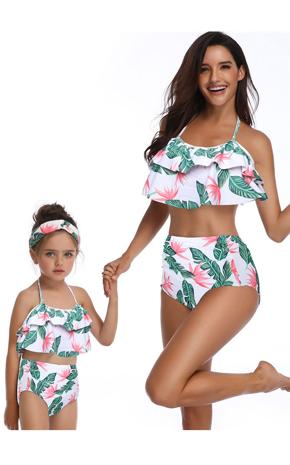 F4729-2 Mother and Daughter Swimsuit Mommy and Me Swimwear Bikini